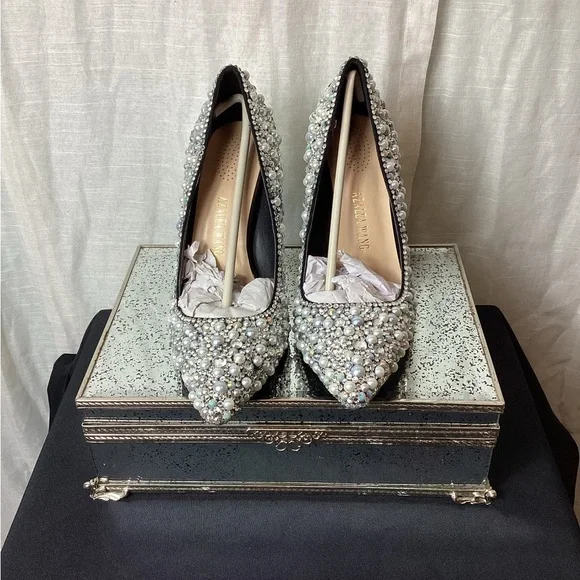 Azalea Wang Diamond&Pearls stiletto heels; Size: 10 - Picture 2 of 7